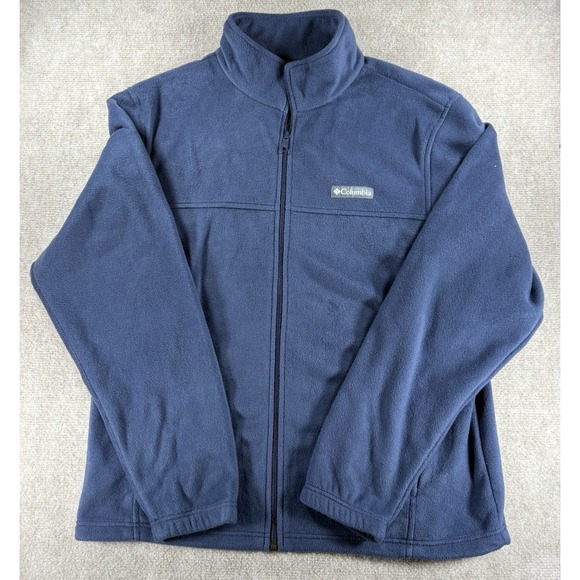 Columbia Other - Columbia Sportswear Blue Full Zip Warm Fleece Jacket Men's Size L Outdoor Hiking
